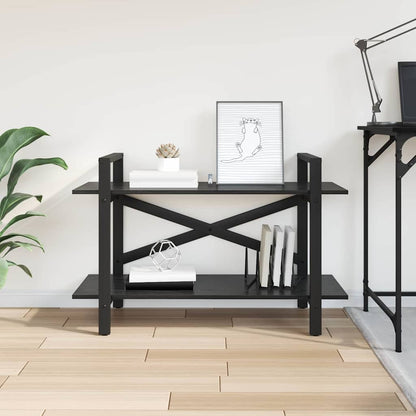 Bookshelf Black Oak 100 x 33.5 x 64 cm Engineered Wood