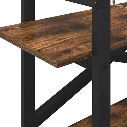 Bookshelf Smoked Oak 100 x 33.5 x 64 cm Engineered Wood