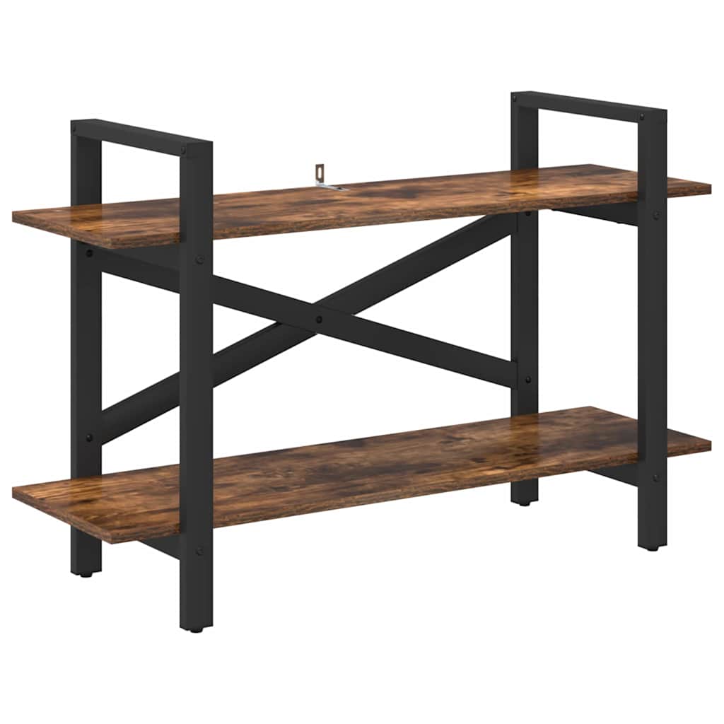 Bookshelf Smoked Oak 100 x 33.5 x 64 cm Engineered Wood