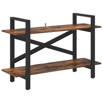 Bookshelf Smoked Oak 100 x 33.5 x 64 cm Engineered Wood