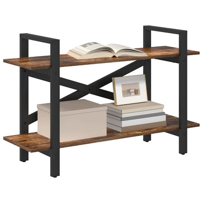 Bookshelf Smoked Oak 100 x 33.5 x 64 cm Engineered Wood