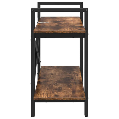 Bookshelf Smoked Oak 100 x 33.5 x 64 cm Engineered Wood