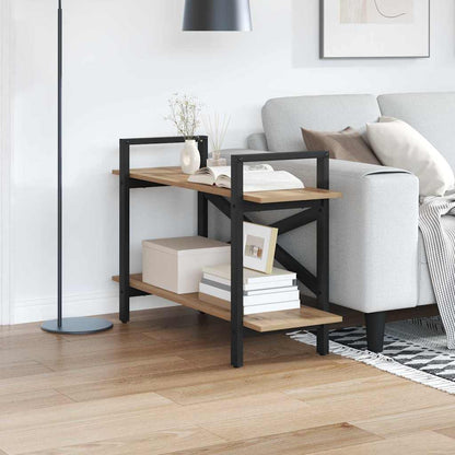 Bookshelf 2-Tier 100 x 33.5 x 64 cm Engineered Wood Artisan Oak