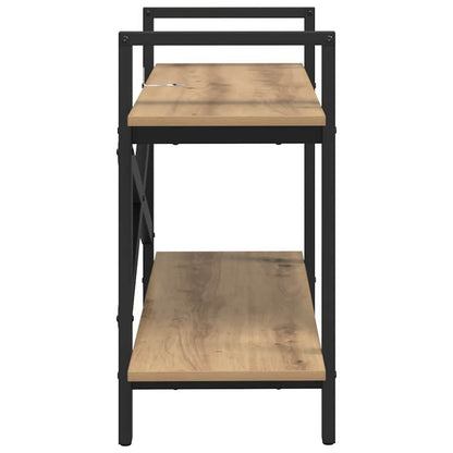 Bookshelf 2-Tier 100 x 33.5 x 64 cm Engineered Wood Artisan Oak