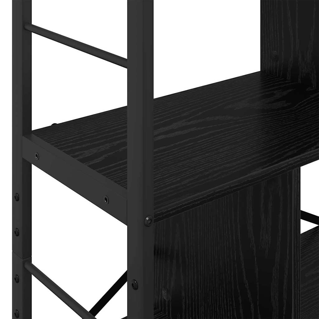 Bookshelf Black Oak 75 x 30 x 156 cm Engineered Wood