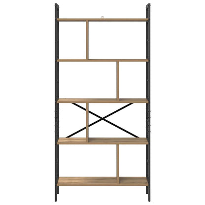 Bookshelf 9-Tier 75 x 30 x 156 cm Engineered Wood Artisan Oak