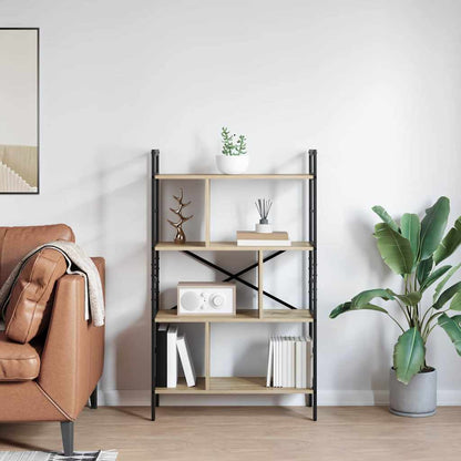 Bookshelf Sonoma Oak 75 x 30 x 123.5 cm Engineered Wood