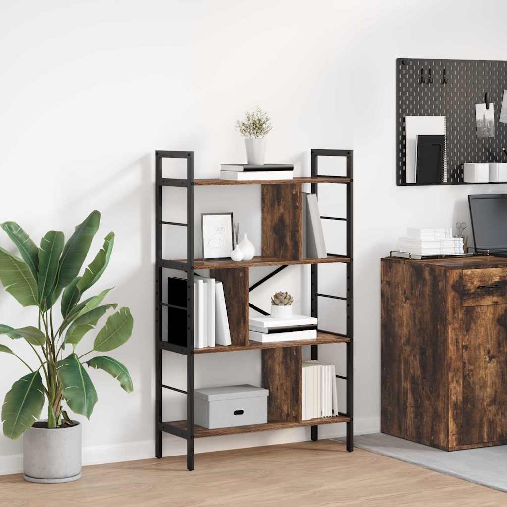 Bookshelf Smoked Oak 75 x 30 x 123.5 cm Engineered Wood
