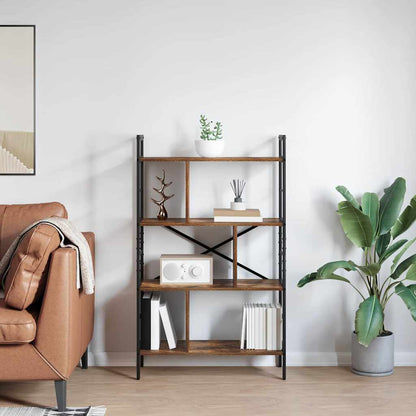 Bookshelf Smoked Oak 75 x 30 x 123.5 cm Engineered Wood
