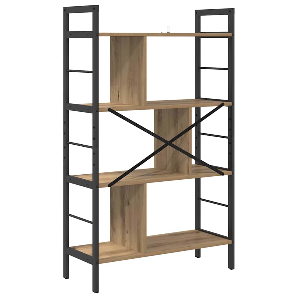 Bookshelf 7-Tier 75 x 30 x 123.5 cm Engineered Wood Artisan Oak
