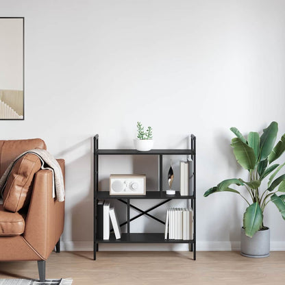Bookshelf Black Oak 75 x 30 x 91 cm Engineered Wood