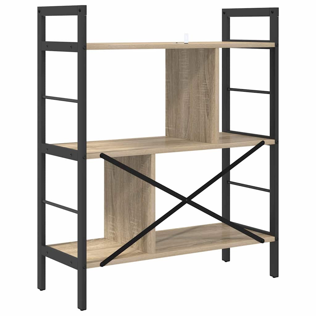 Bookshelf Sonoma Oak 75 x 30 x 91 cm Engineered Wood