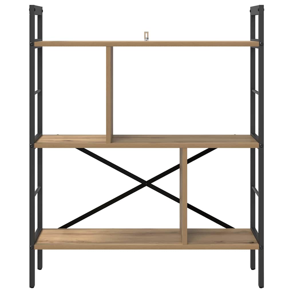 Bookshelf 5-Tier 75 x 30 x 91 cm Engineered Wood Artisan Oak