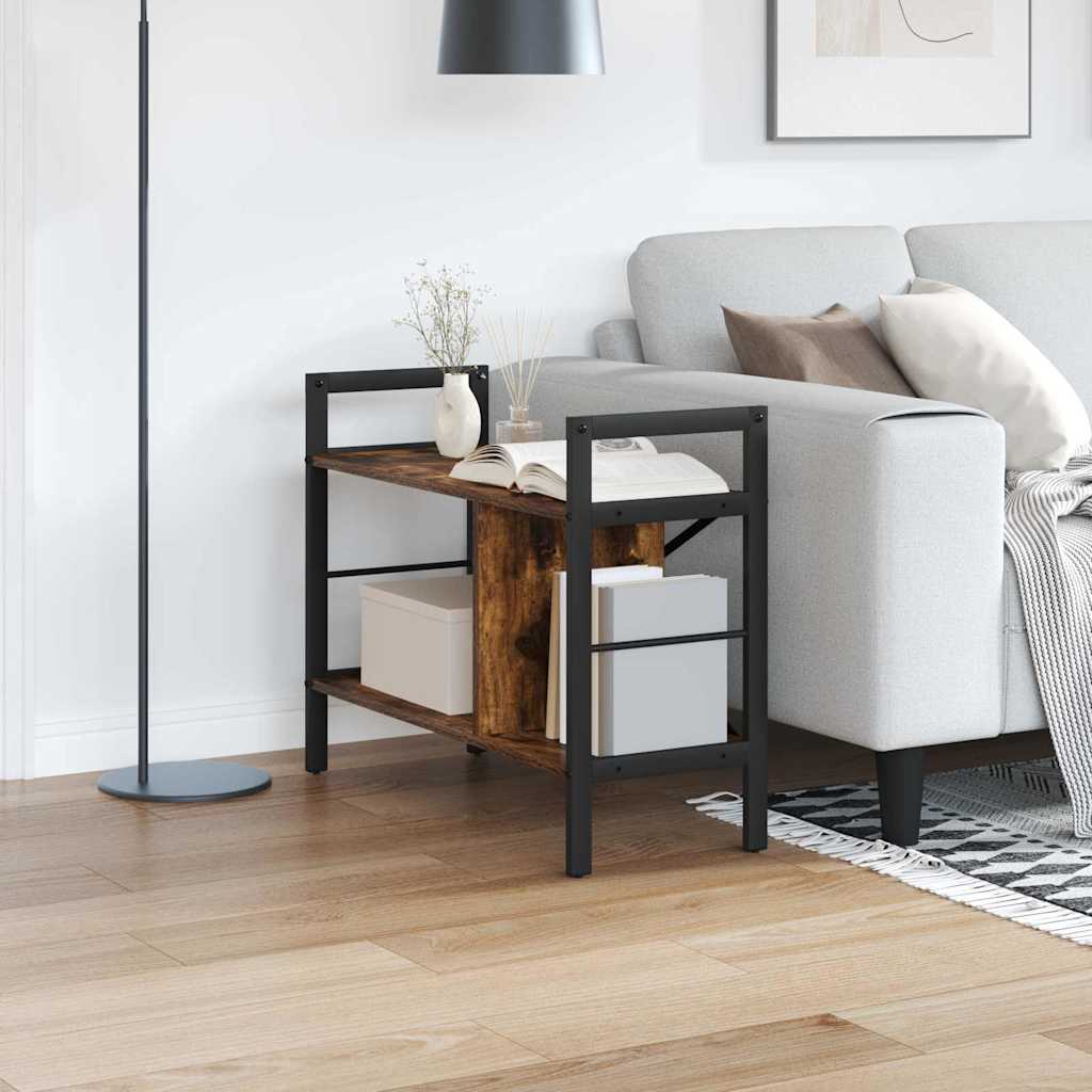 Bookshelf Smoked Oak 75 x 30 x 58.5 cm Engineered Wood