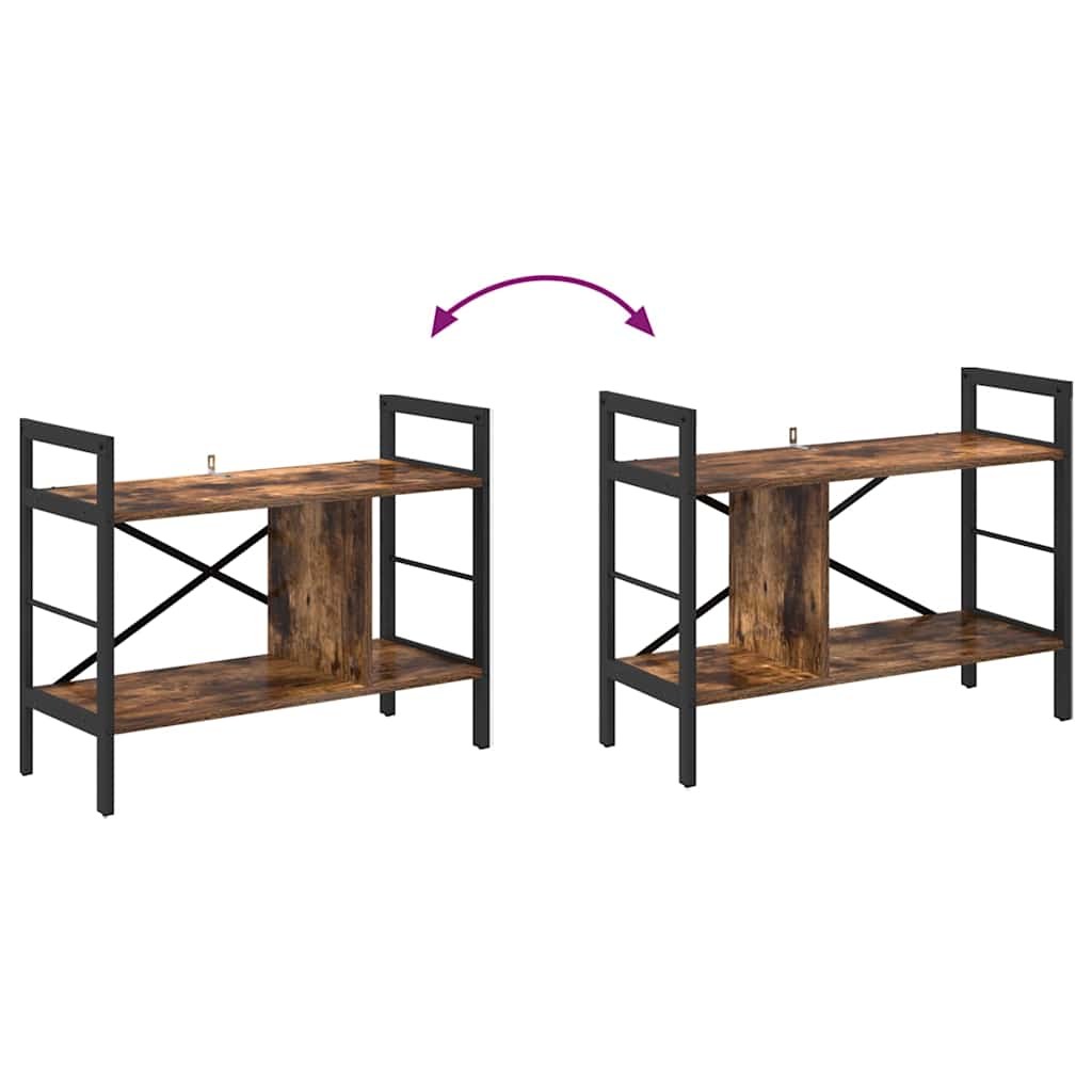 Bookshelf Smoked Oak 75 x 30 x 58.5 cm Engineered Wood