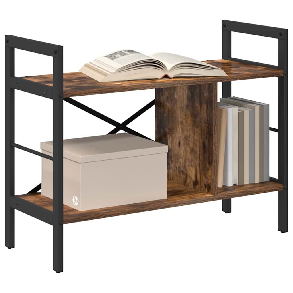 Bookshelf Smoked Oak 75 x 30 x 58.5 cm Engineered Wood