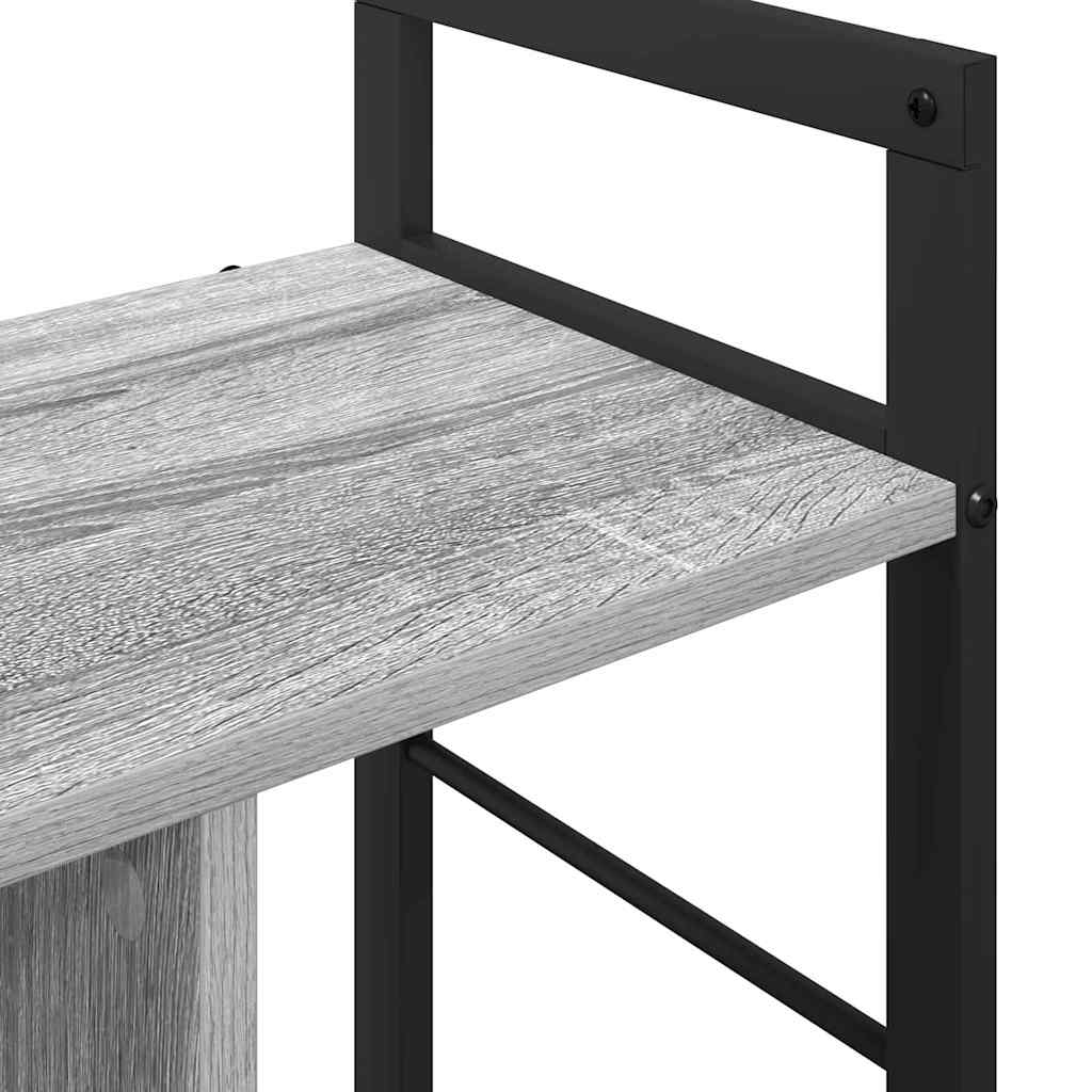 Bookshelf Grey Sonoma 75 x 30 x 58.5 cm Engineered Wood