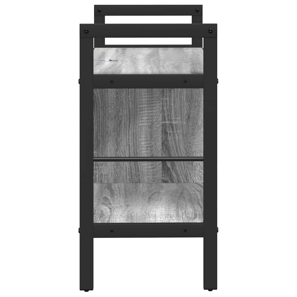 Bookshelf Grey Sonoma 75 x 30 x 58.5 cm Engineered Wood