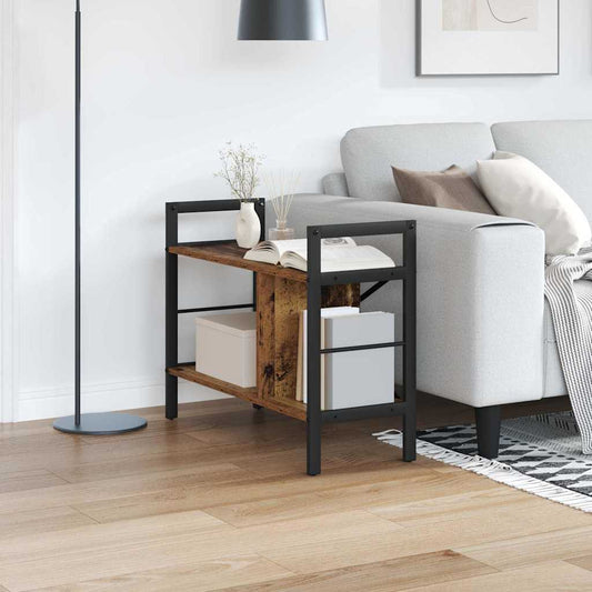 Bookshelf 3-Tier 75 x 30 x 58.5 cm Engineered Wood Old Wood