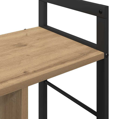 Bookshelf 3-Tier 75 x 30 x 58.5 cm Engineered Wood Artisan Oak
