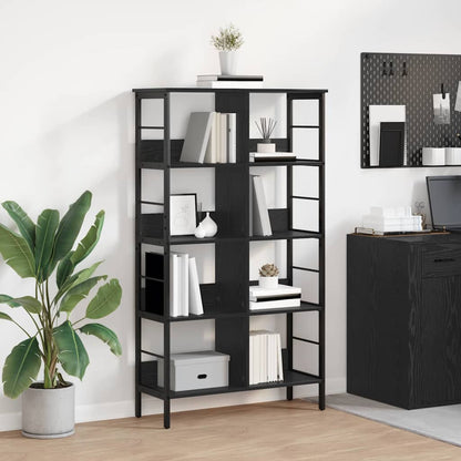 Bookshelf Black Oak 82 x 32 x 144.5 cm Engineered Wood