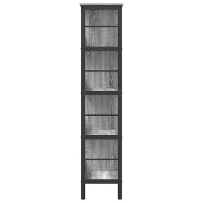 Bookshelf Grey Sonoma 82 x 32 x 144.5 cm Engineered Wood