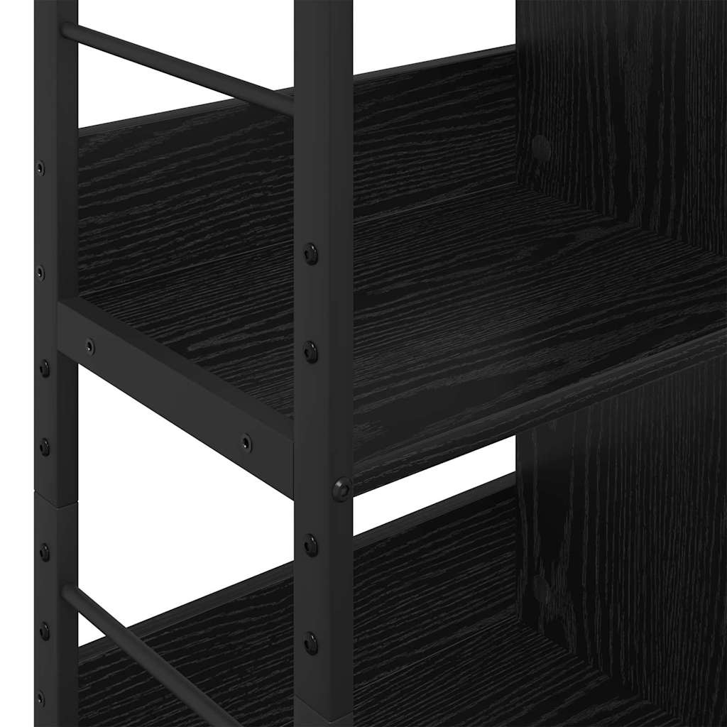 Bookshelf Black Oak 82 x 32 x 112 cm Engineered Wood