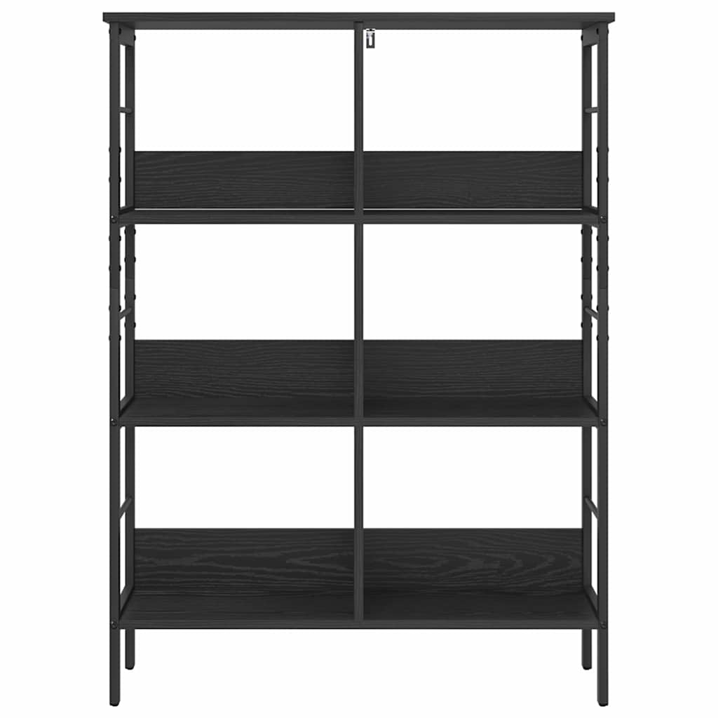 Bookshelf Black Oak 82 x 32 x 112 cm Engineered Wood