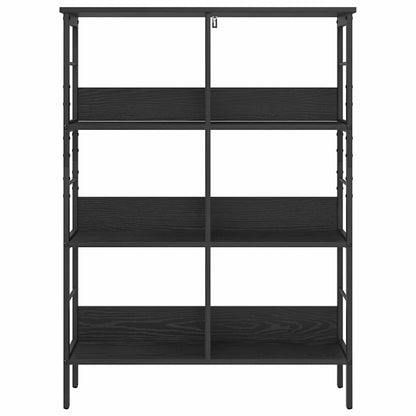 Bookshelf Black Oak 82 x 32 x 112 cm Engineered Wood