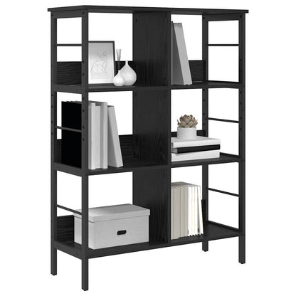 Bookshelf Black Oak 82 x 32 x 112 cm Engineered Wood