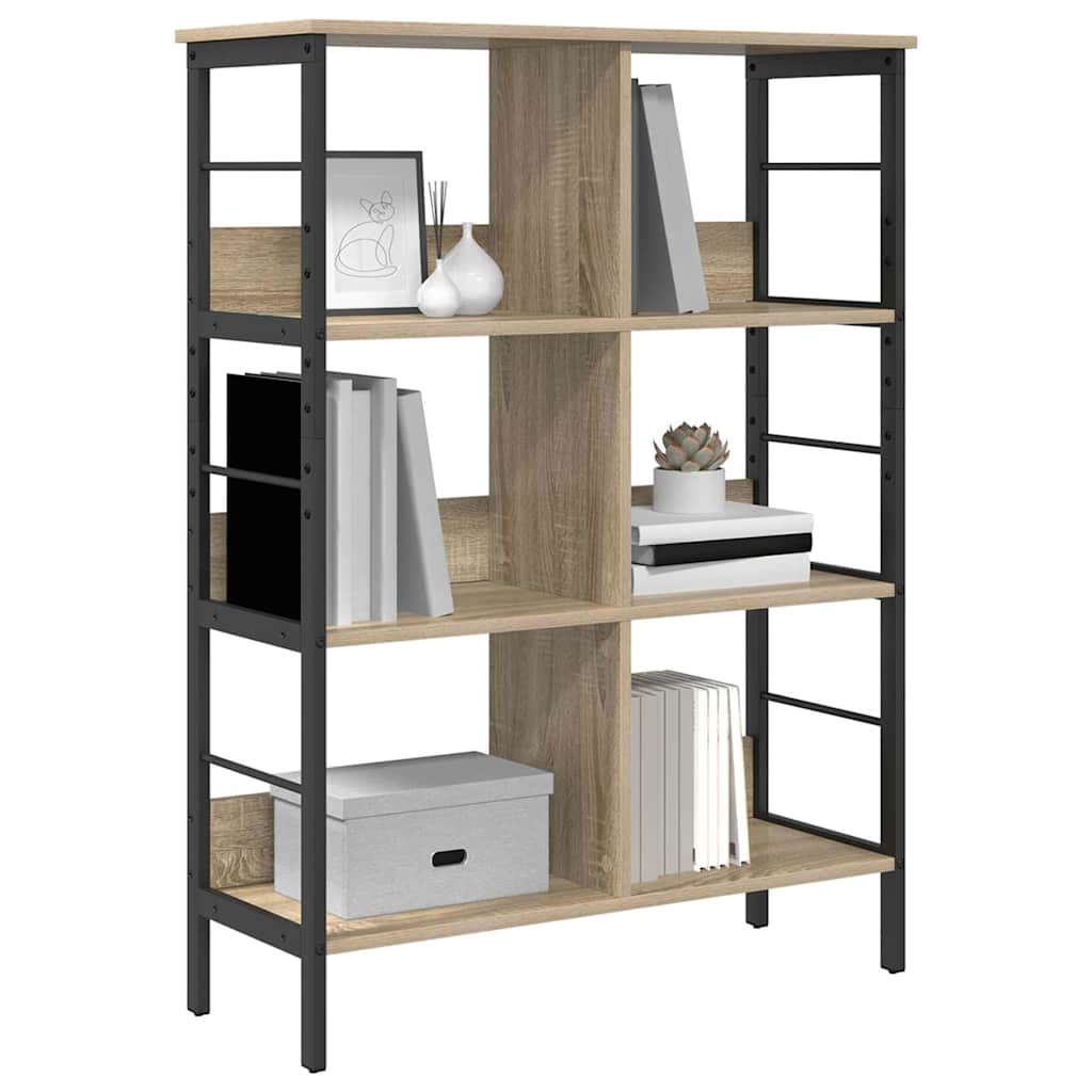 Bookshelf Sonoma Oak 82 x 32 x 112 cm Engineered Wood