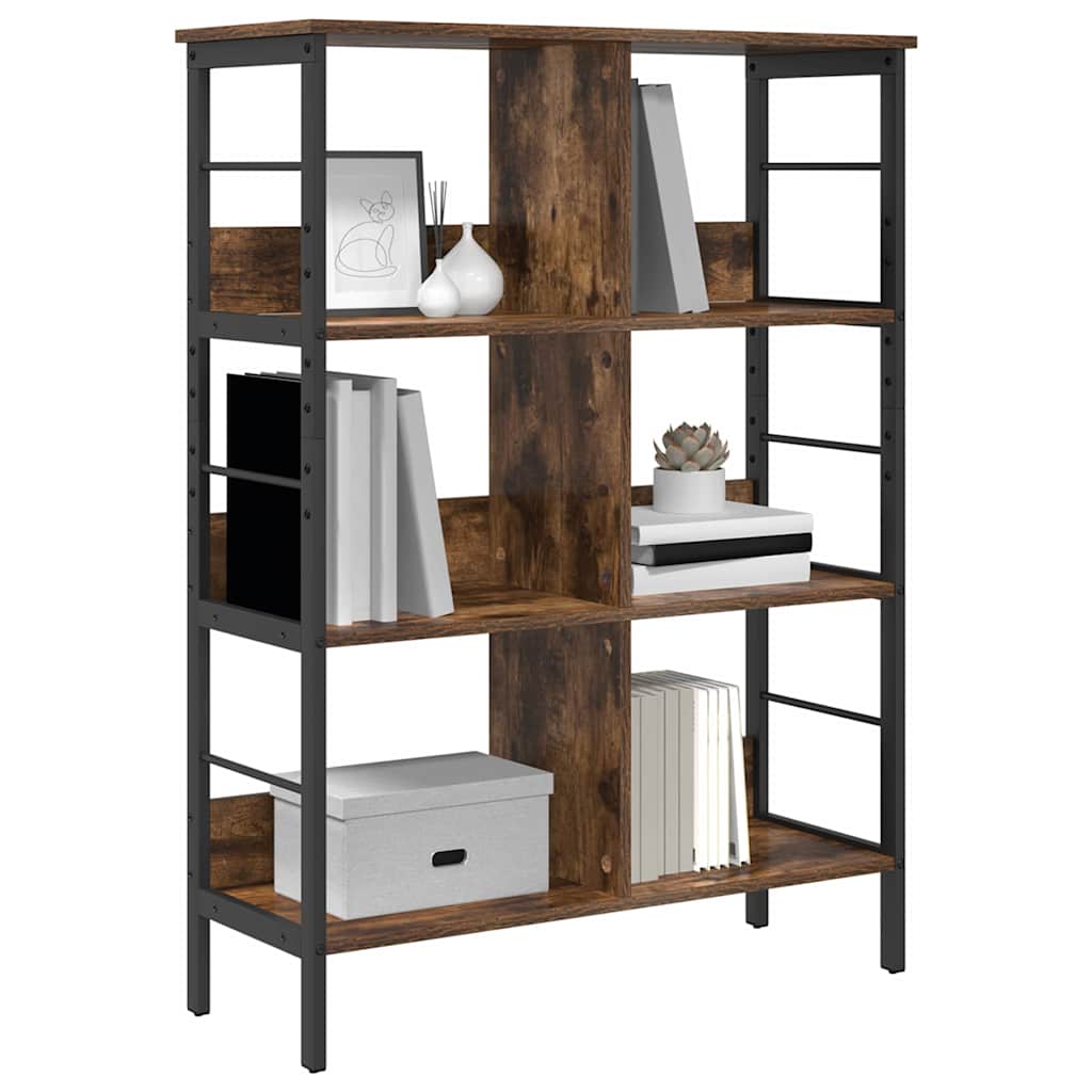 Bookshelf Smoked Oak 82 x 32 x 112 cm Engineered Wood