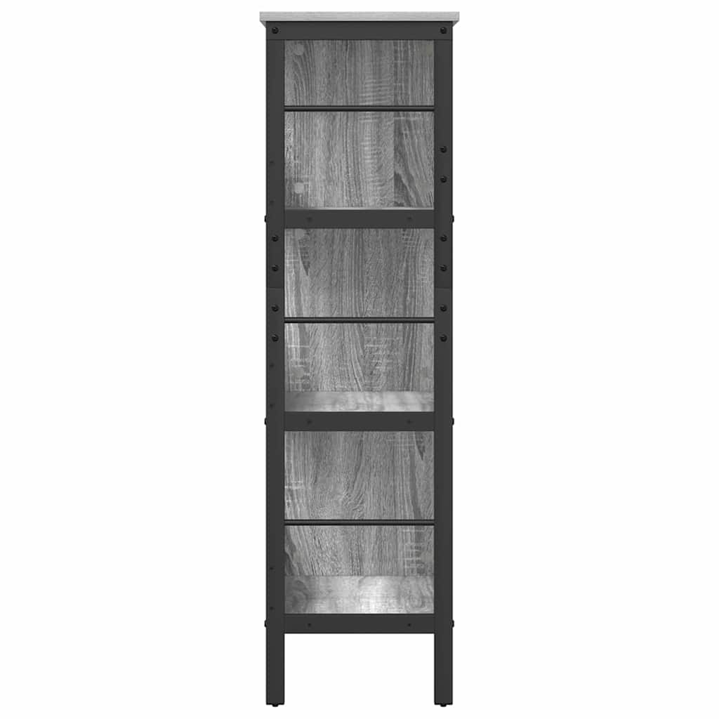 Bookshelf Grey Sonoma 82 x 32 x 112 cm Engineered Wood