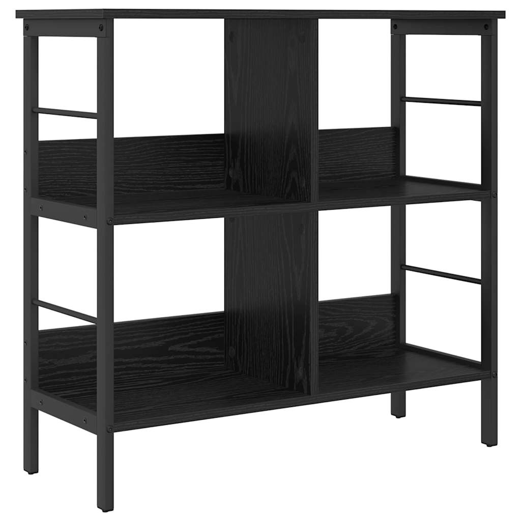Bookshelf Black Oak 82 x 32 x 79 cm Engineered Wood