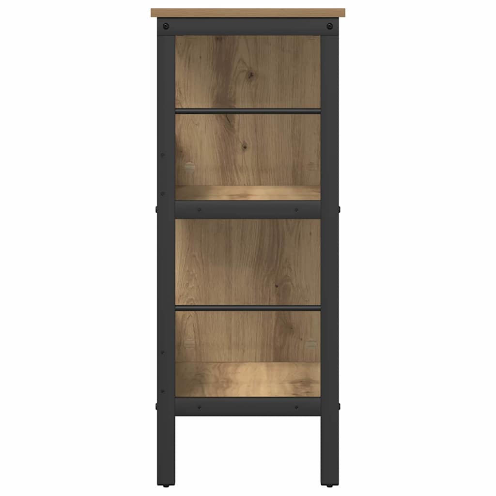 Bookshelf 4-Tier 82 x 32 x 79 cm Engineered Wood Artisan Oak