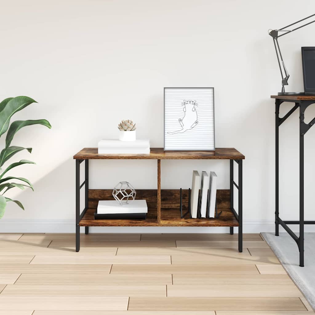 Bookshelf Smoked Oak 82 x 32 x 47 cm Engineered Wood