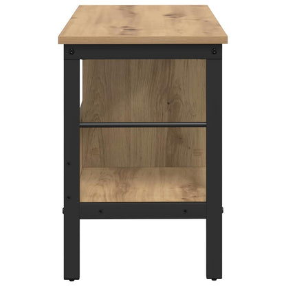 Bookshelf 2-Tier 82 x 32 x 47 cm Engineered Wood Artisan Oak