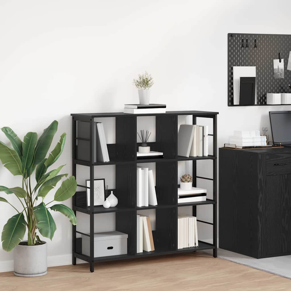 Bookshelf Black Oak 102 x 32 x 104.5 cm Engineered Wood