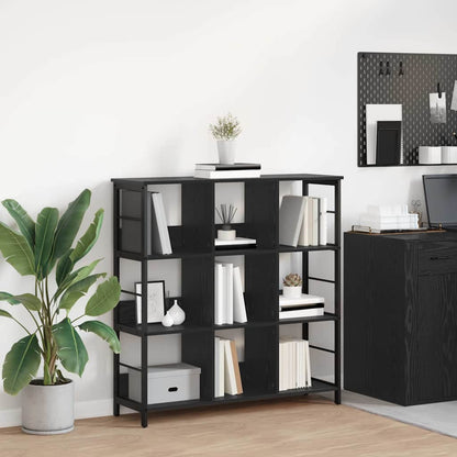 Bookshelf Black Oak 102 x 32 x 104.5 cm Engineered Wood