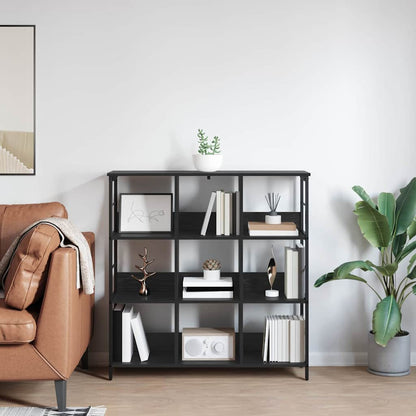 Bookshelf Black Oak 102 x 32 x 104.5 cm Engineered Wood