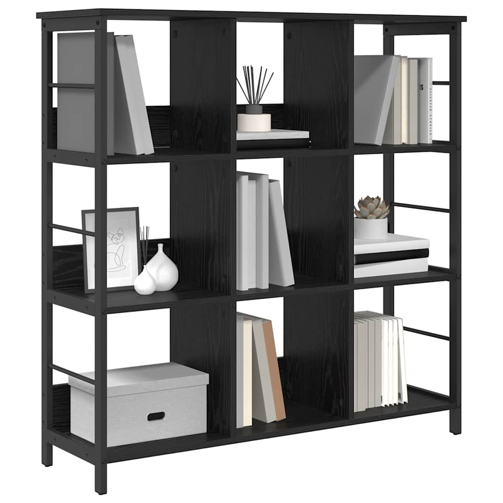 Bookshelf Black Oak 102 x 32 x 104.5 cm Engineered Wood