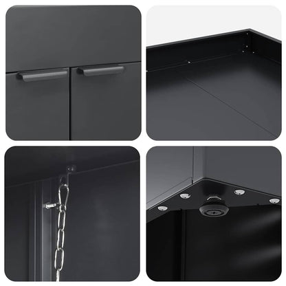 Wheelie Bin Storage for 6 Bins Anthracite 408 x 77.5 x 121.5 cm