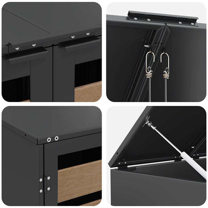 Wheelie Bin Storage for 2 Bins Steel Anthracite