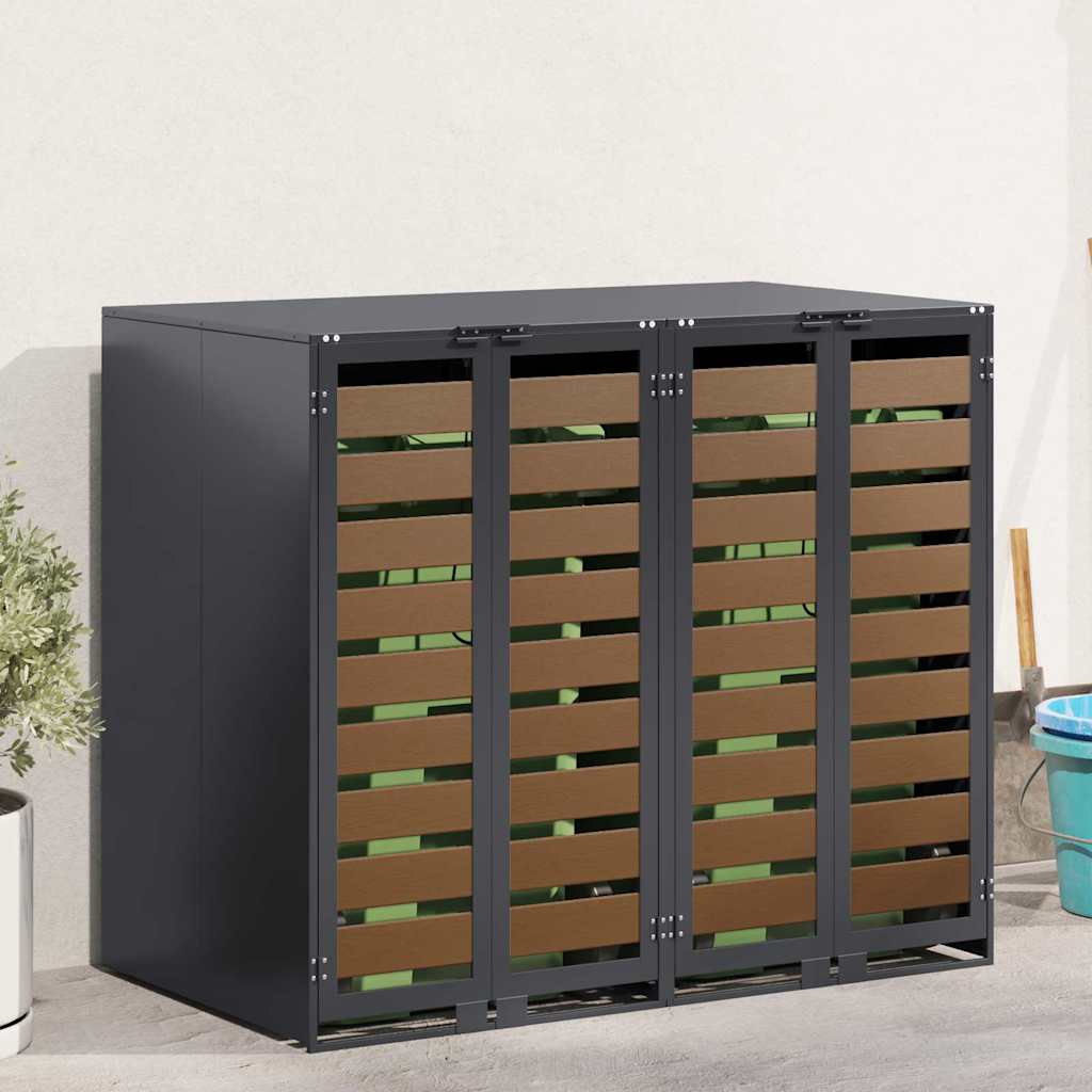 Wheelie Bin Storage for 2 Bins Steel Anthracite