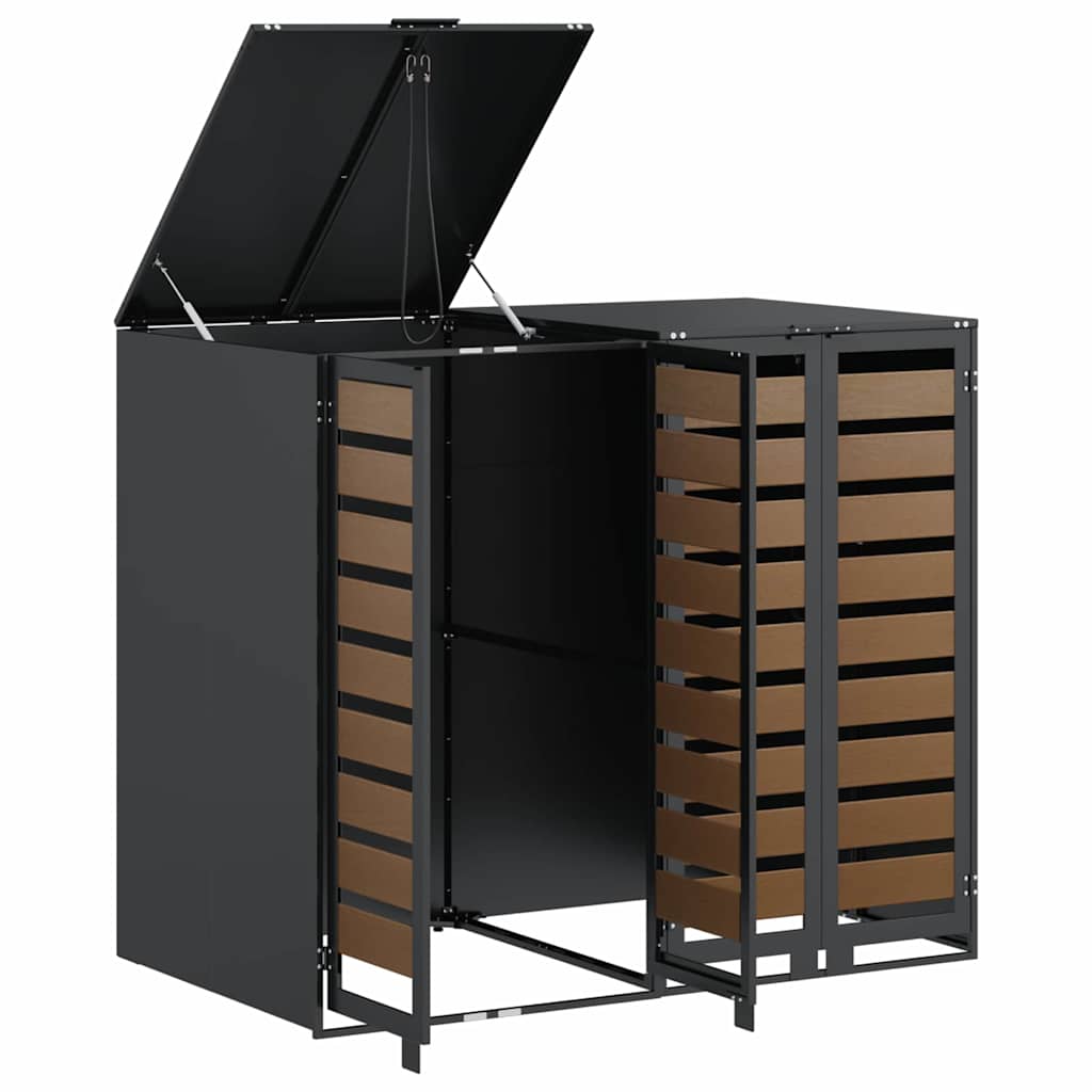 Wheelie Bin Storage for 2 Bins Steel Anthracite