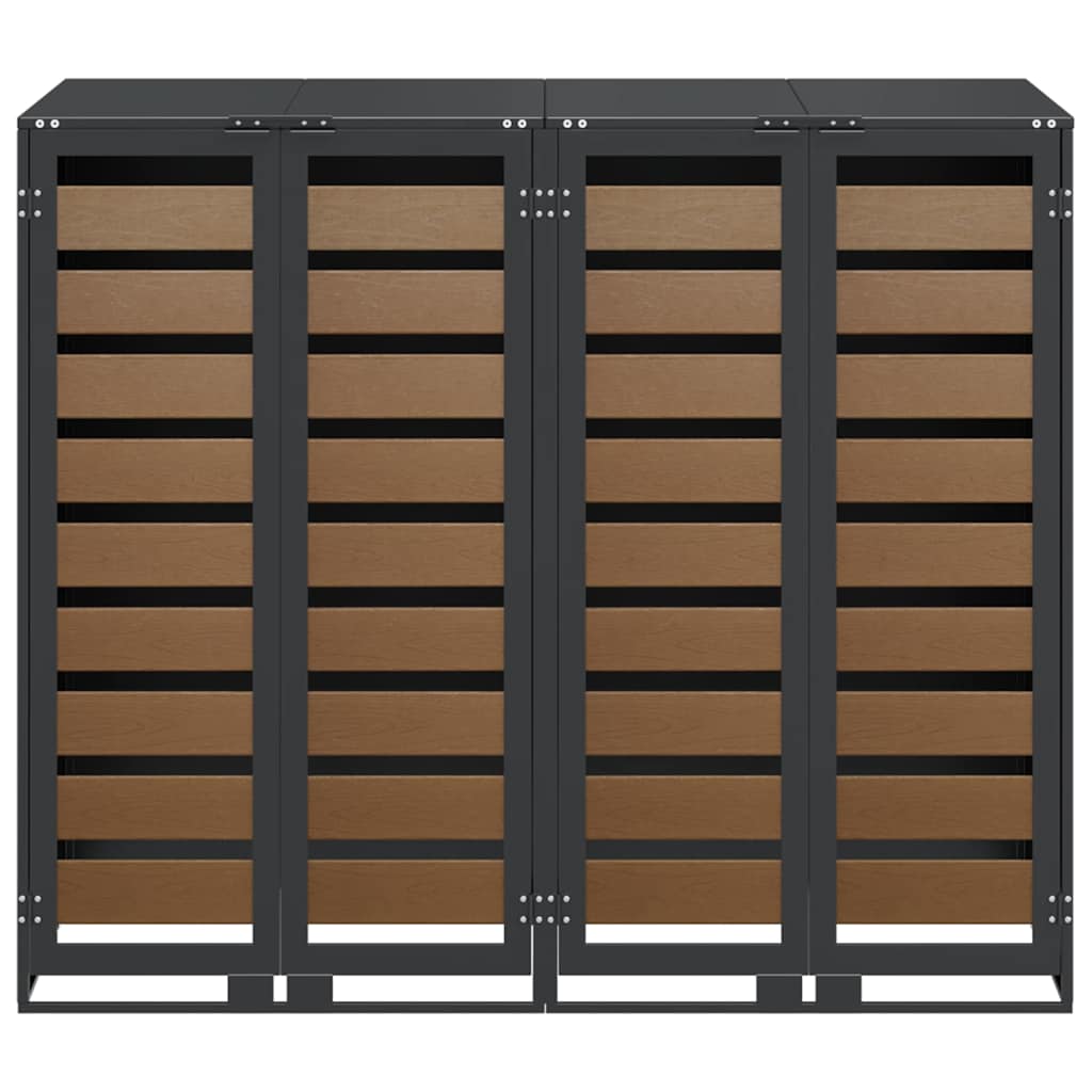 Wheelie Bin Storage for 2 Bins Steel Anthracite