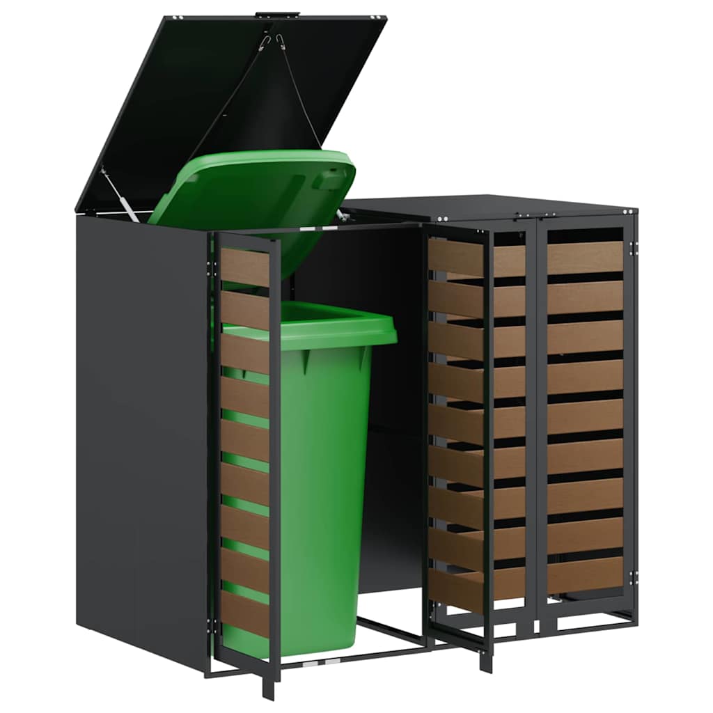 Wheelie Bin Storage for 2 Bins Steel Anthracite