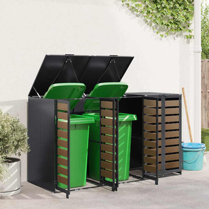 Wheelie Bin Storage for 3 Bins Steel Anthracite