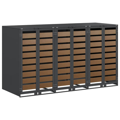 Wheelie Bin Storage for 3 Bins Steel Anthracite