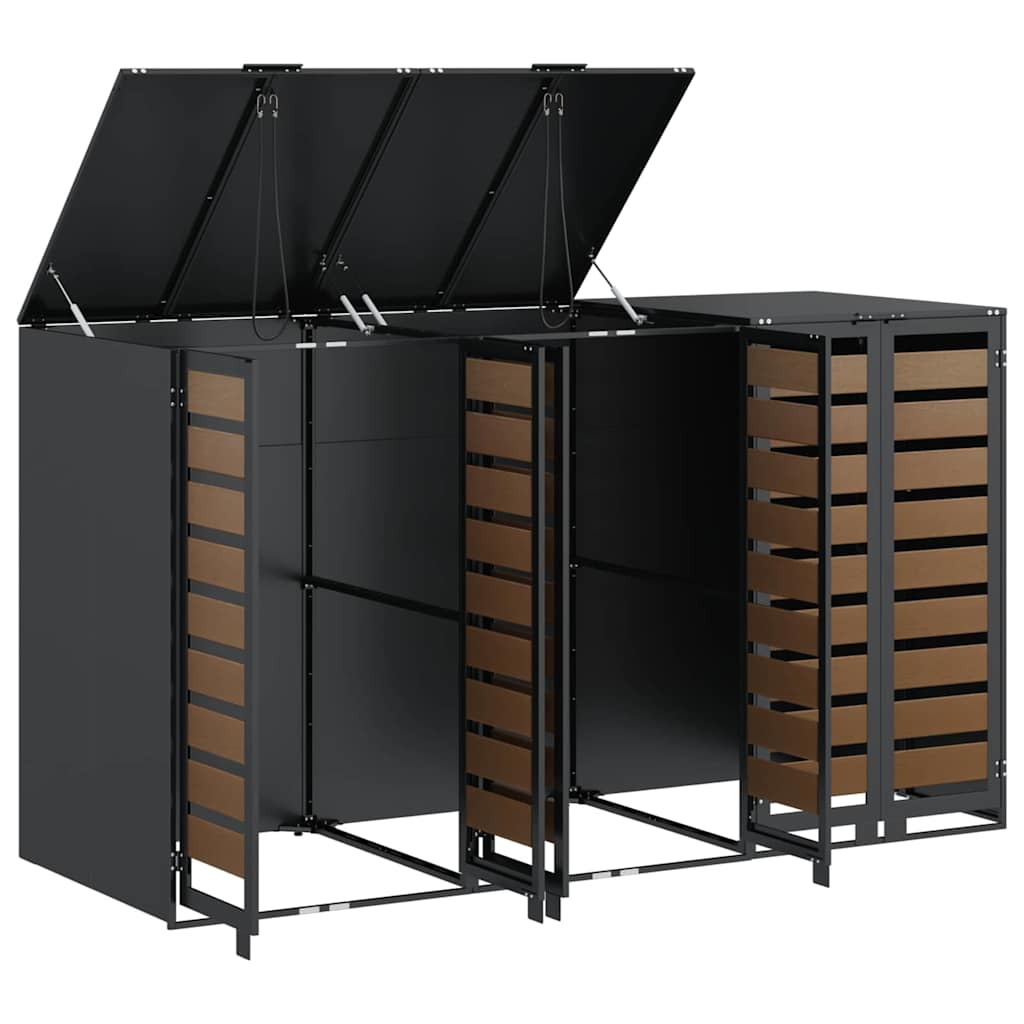 Wheelie Bin Storage for 3 Bins Steel Anthracite